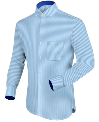 Spearpoint Collared Shirts with Italian Collar 1 Button
