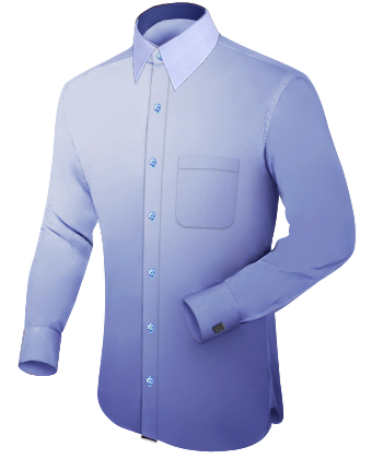 Light Turquoise Shirt with French Collar 1 Button