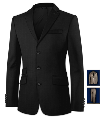 Dark Green Blazers Men with 3 Buttons, Single Breasted