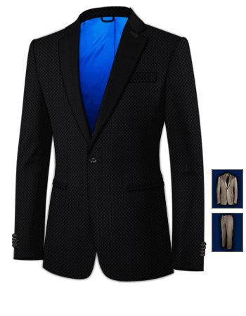 Tailcoat Suit To Buy with 1 Button, Single Breasted