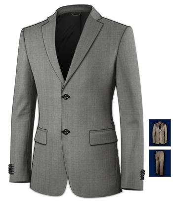 Two Tone Suit with 2 Buttons, Single Breasted