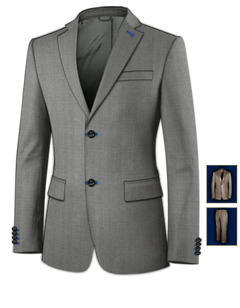 Mens Extra Long Suits with 2 Buttons, Single Breasted