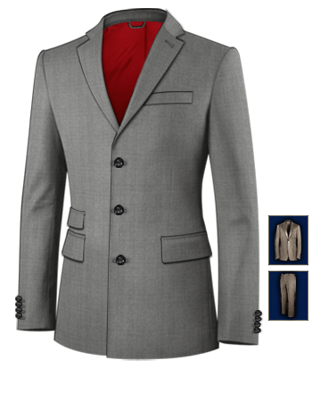 Mens White Suit Jacket Suits And Tailoring with 3 Buttons, Single Breasted